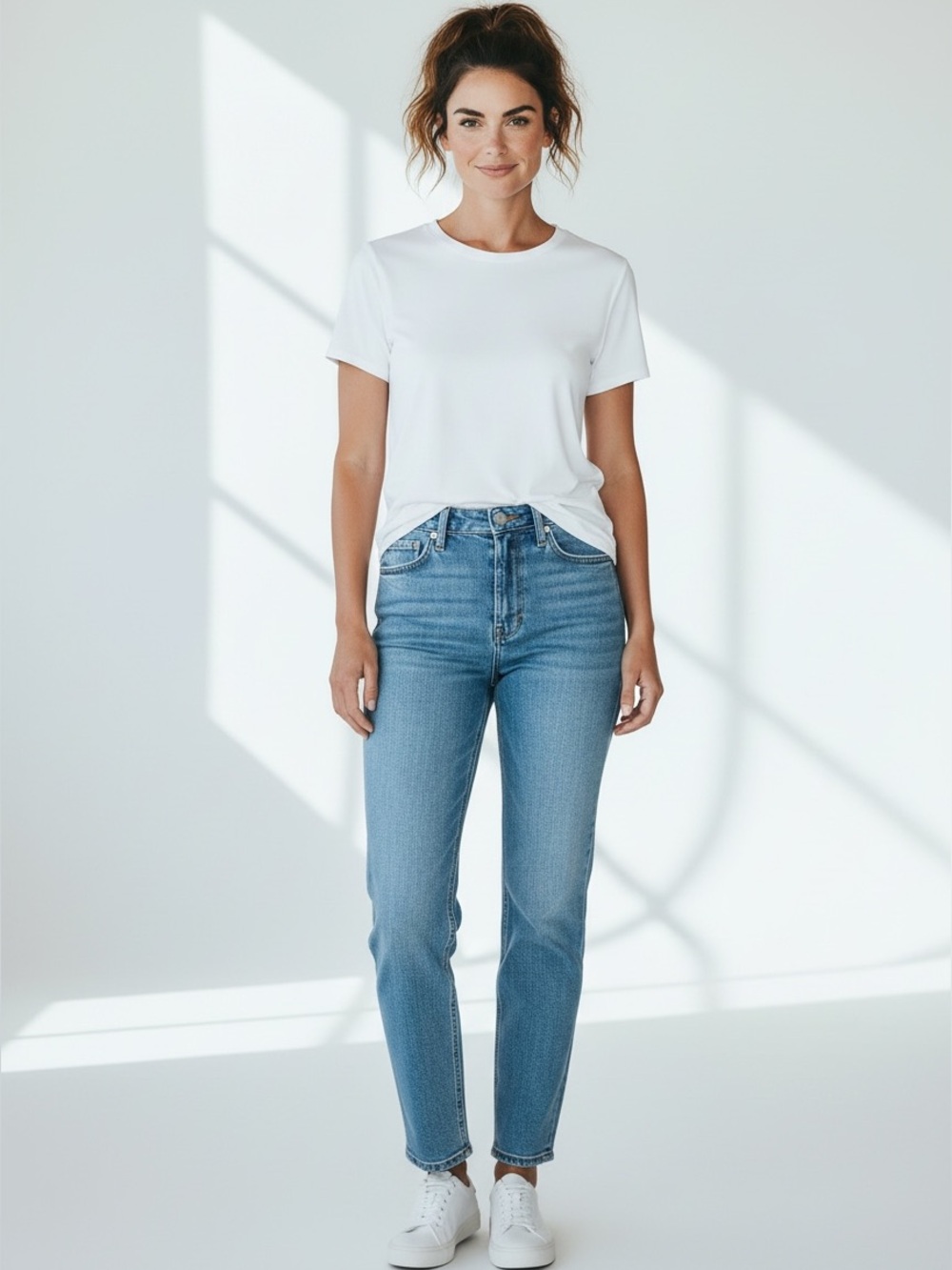Old Navy Women’s High Rise Straight Light Wash Blue Jeans NWT 12 Short